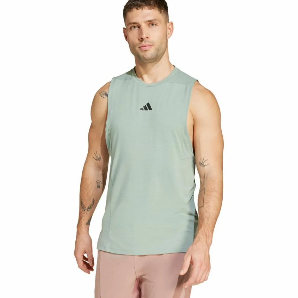 adidas Tops & Tanks<· D4T silver green