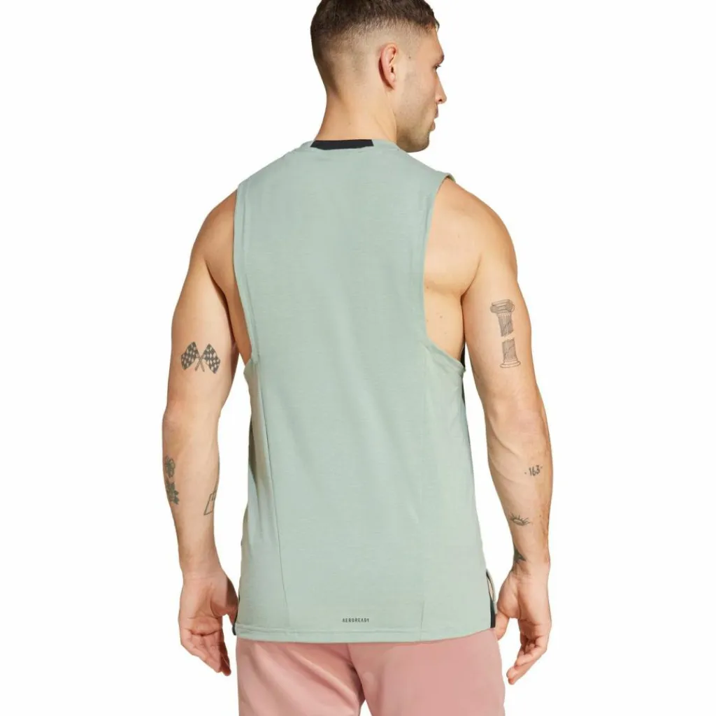 adidas Tops & Tanks<· D4T silver green