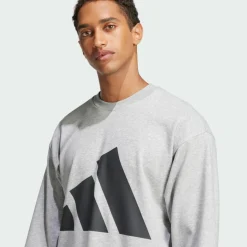 adidas Pullover & Sweats<· Essentials Big Logo French Terry Medium Grey Heather / Black
