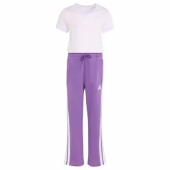adidas Trainingsanzüge<· ESSENTIALS SET T-SHIRT HOSE Ice Lavender / White