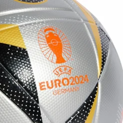adidas Bälle<· EURO24 LGE Final silver met.-gold met.-black-solar red