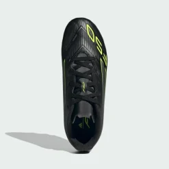 adidas Fußballschuhe<· F50 CLUB Kids Fußballschuh, Core Black / Iron Metallic / Lucid Lemon