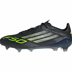 adidas Fußballschuhe|Fußballschuhe<· F50 Elite Fußballschuhe für feste Böden Core Black / Iron Metallic / Lucid Lemon