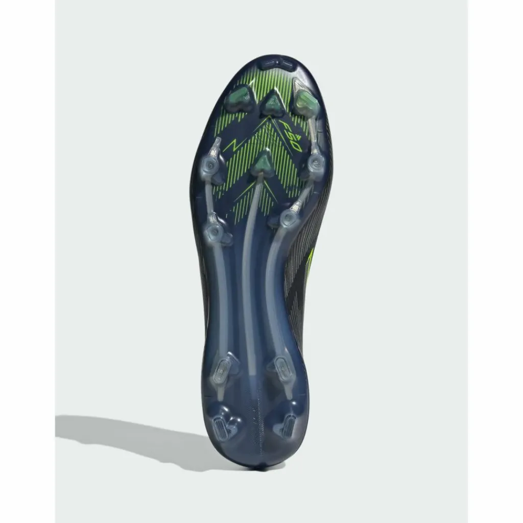 adidas Fußballschuhe|Fußballschuhe<· F50 Elite Fußballschuhe für feste Böden Core Black / Iron Metallic / Lucid Lemon