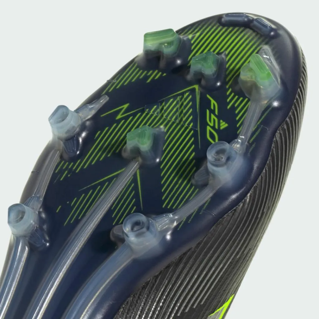adidas Fußballschuhe|Fußballschuhe<· F50 Elite Fußballschuhe für feste Böden Core Black / Iron Metallic / Lucid Lemon