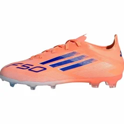 adidas Fußball|Fußballschuhe<· F50 Elite Kids Fußballschuhe für feste Beam Orange / Lucid Blue / Cloud White
