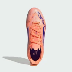 adidas Fußball|Fußballschuhe<· F50 Elite Kids Fußballschuhe für feste Beam Orange / Lucid Blue / Cloud White