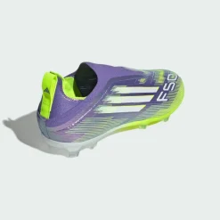 adidas Fußballschuhe<· F50 Elite Schnürsenkellose Purple Rush / Cloud White / Lucid Lemon
