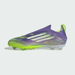 adidas Fußballschuhe<· F50 Elite Schnürsenkellose Purple Rush / Cloud White / Lucid Lemon