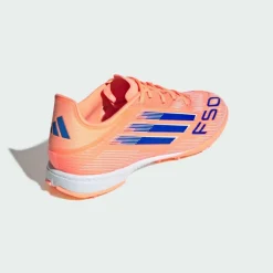 adidas Fußballschuhe<· F50 League Fußballschuh, Rollrasen Beam Orange / Lucid Blue / Cloud White