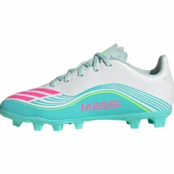 adidas Fußball|Fußballschuhe<· F50 MESSI CLUB Firm Ground/Multi Ground Cloud White / Lucid Pink / Flash Aqua
