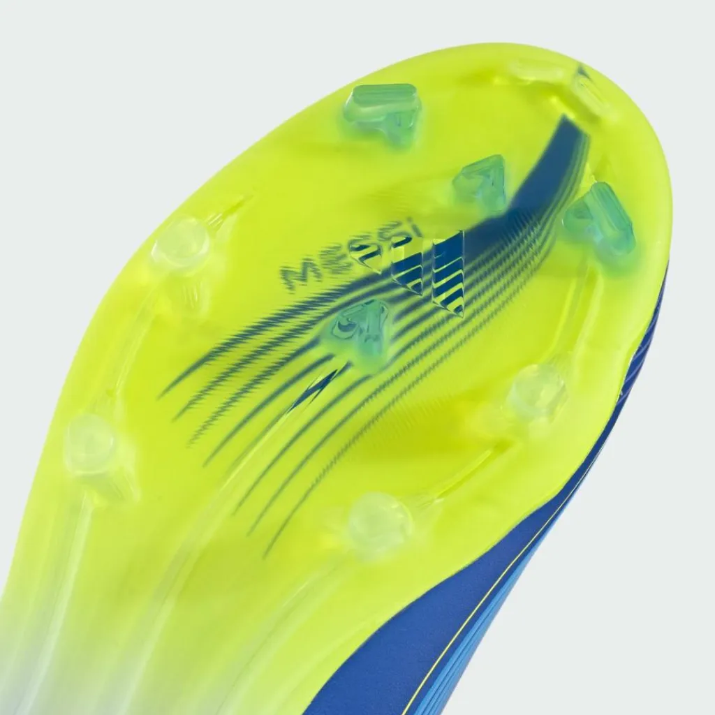 adidas Fußballschuhe<· F50 Messi Elite Kids Fußballschuh, Royal Blue / Solar Yellow / Semi Blue Burst