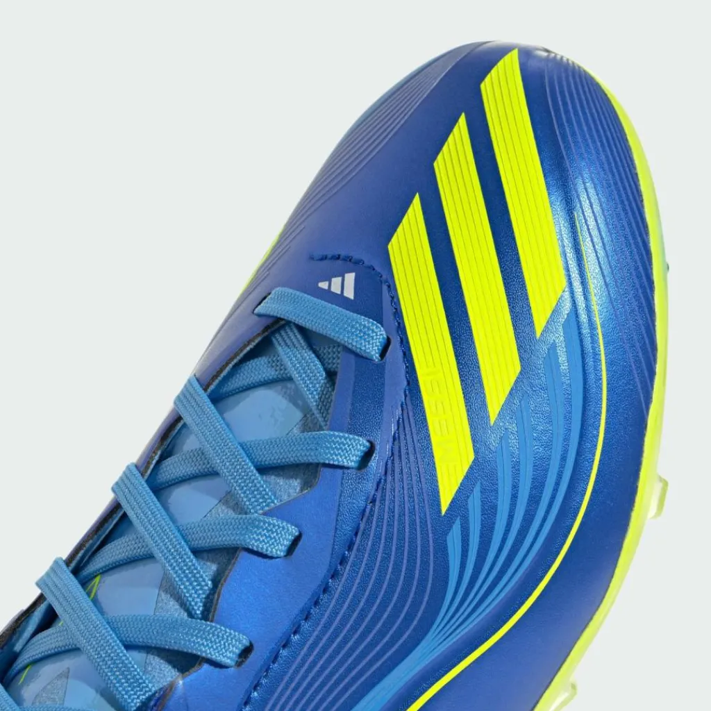 adidas Fußballschuhe<· F50 Messi Elite Kids Fußballschuh, Royal Blue / Solar Yellow / Semi Blue Burst