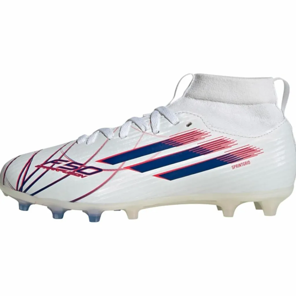 adidas Fußballschuhe<· F50 SPARKFUSION LEAGUE Mid-Cut feste Cloud White / Royal Blue / Lucid Red