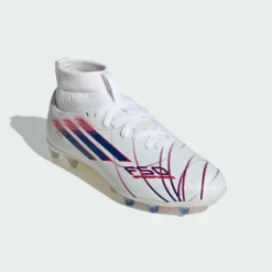 adidas Fußballschuhe<· F50 SPARKFUSION LEAGUE Mid-Cut feste Cloud White / Royal Blue / Lucid Red