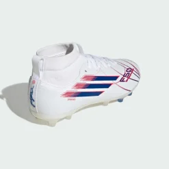 adidas Fußballschuhe<· F50 SPARKFUSION LEAGUE Mid-Cut feste Cloud White / Royal Blue / Lucid Red