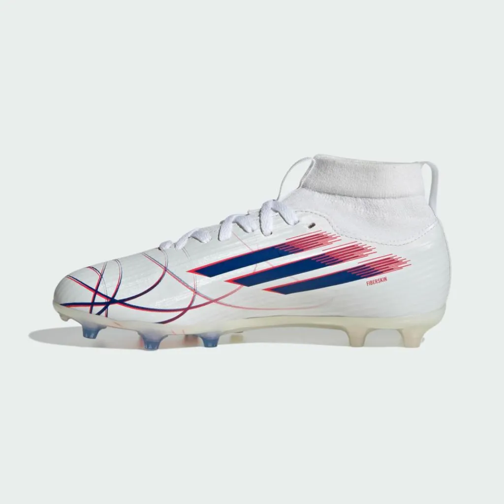 adidas Fußballschuhe<· F50 SPARKFUSION LEAGUE Mid-Cut feste Cloud White / Royal Blue / Lucid Red