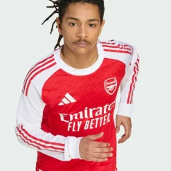 adidas Trikots<· FC Arsenal 25/26 Long Sleeve Heimtrikot Better Scarlet / White