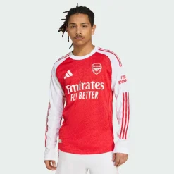 adidas Trikots<· FC Arsenal 25/26 Long Sleeve Heimtrikot Better Scarlet / White