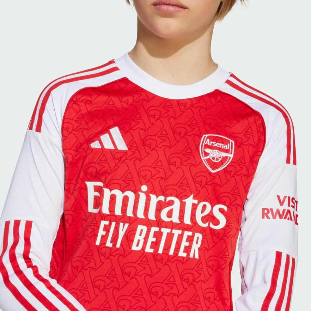 adidas Trikots<· FC Arsenal 25/26 Long Sleeve Heimtrikot Better Scarlet / White