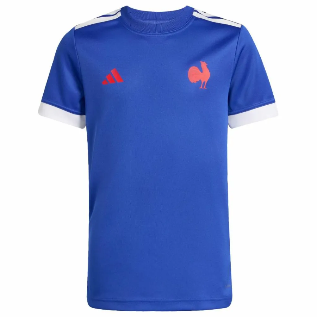adidas Shirts<· Frankreich Rugby Home Replica Semi Lucid Blue