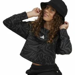 adidas Pullover & Sweats<· FUTURE ICONS CROPPED black-carbon-white