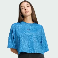 adidas Shirts<· Future Icons All Over T-Shirt Ray Blue / Dusky Petrol / Dusky Petrol