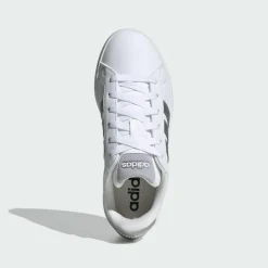 adidas Sneaker<· GRAND COURT 3.0 KINDER UND TEENS SCHUH Cloud White / Silver Metallic / Silver Metallic
