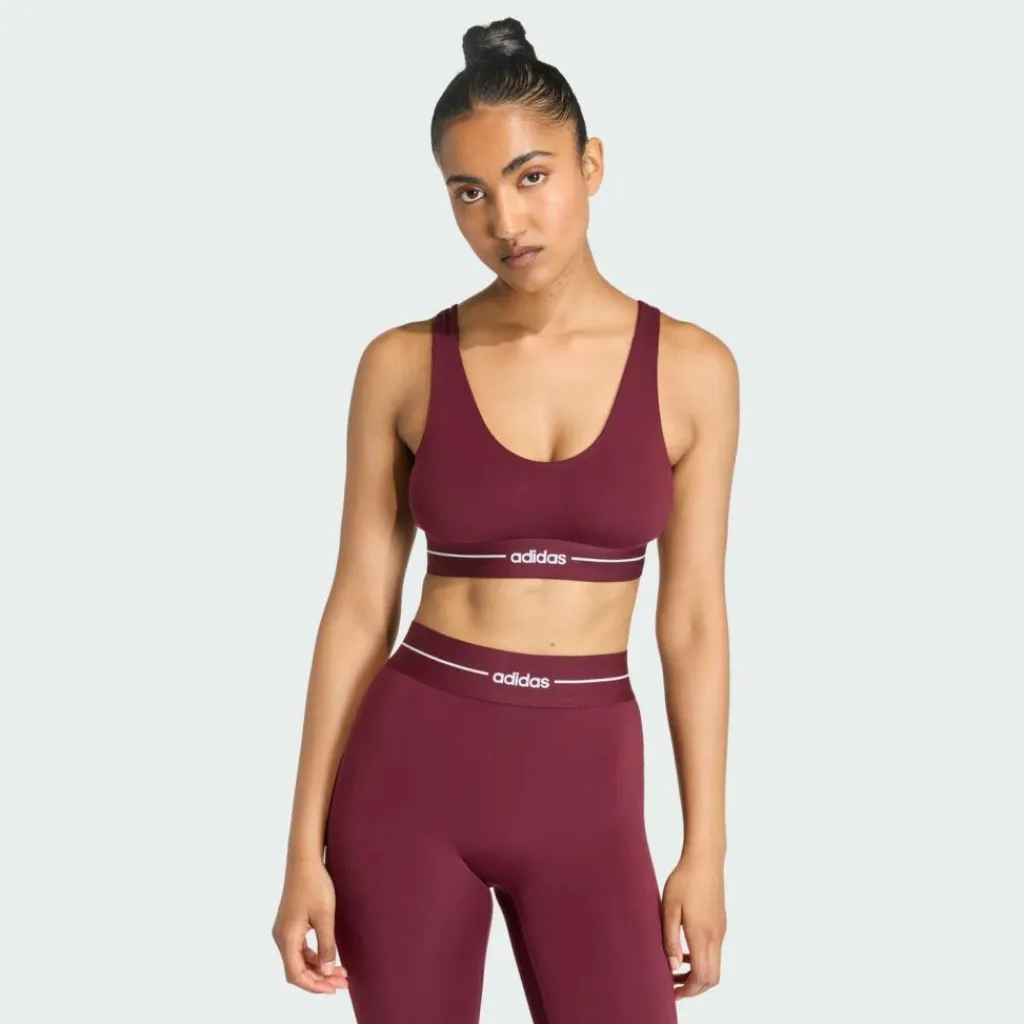 adidas Unterwäsche<· Hyperglam BH, leicht stützend Maroon
