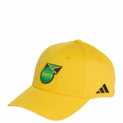 adidas Kopfbedeckungen|Kopfbedeckungen<· Jamaika 26 x Bob Marley Baseball Kappe Bold Gold / Black