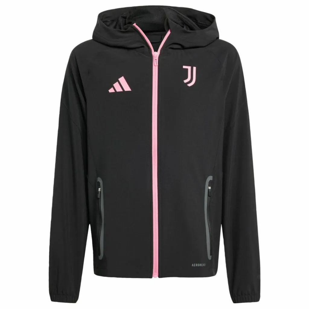 adidas Trainingsanzüge<· Juventus Turin Tiro 25 Competition Vis Black / Bliss Pink