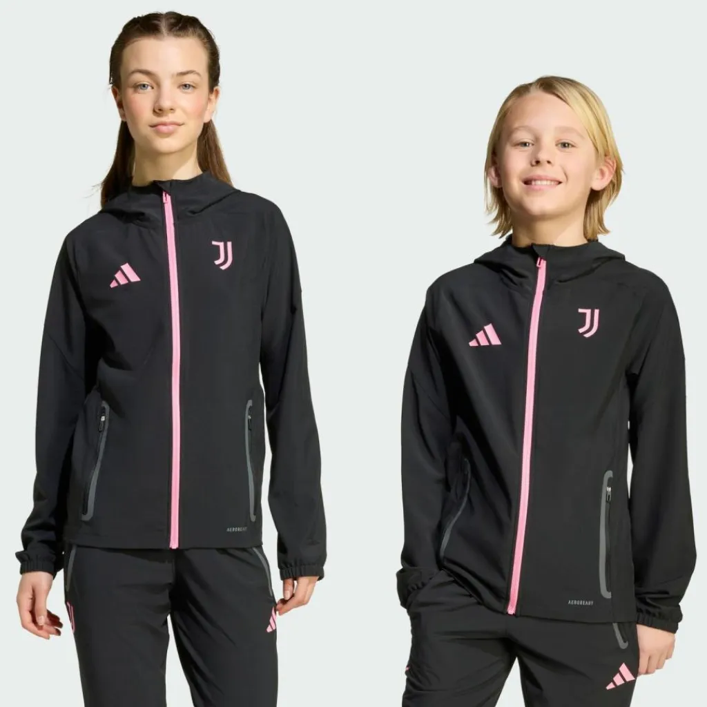 adidas Trainingsanzüge<· Juventus Turin Tiro 25 Competition Vis Black / Bliss Pink