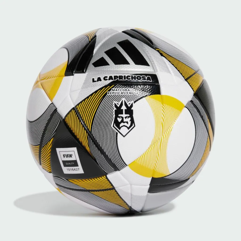 adidas Bälle<· Kings League La Caprichosa League Ball White / Black / Silver Metallic