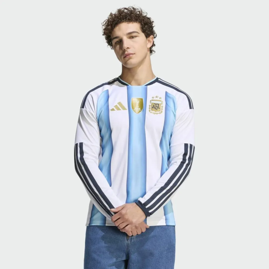 adidas Trikots<· Langärmeliges Heimtrikot Argentina 26 White / Icey Blue / Light Blue