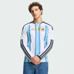 adidas Trikots<· Langärmeliges Heimtrikot Argentina 26 White / Icey Blue / Light Blue