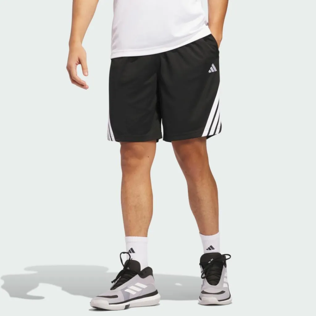 adidas Basketball|Basketball<· Legends 3-Streifen Basketball Shorts Black / White