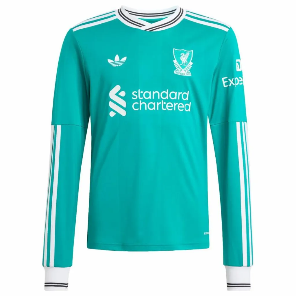 adidas Trikots<· Liverpool FC 25/26 Long Sleeve Kids Sea Green