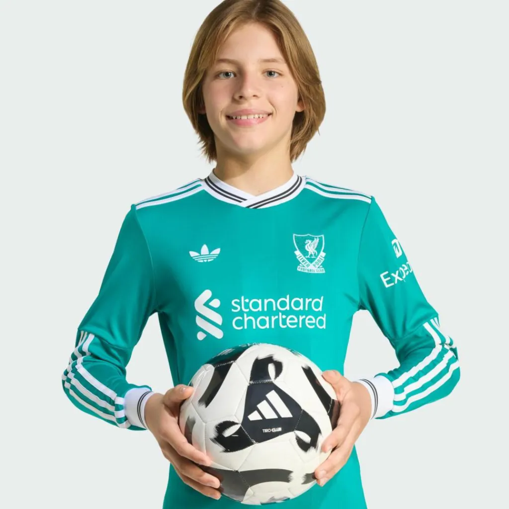 adidas Trikots<· Liverpool FC 25/26 Long Sleeve Kids Sea Green