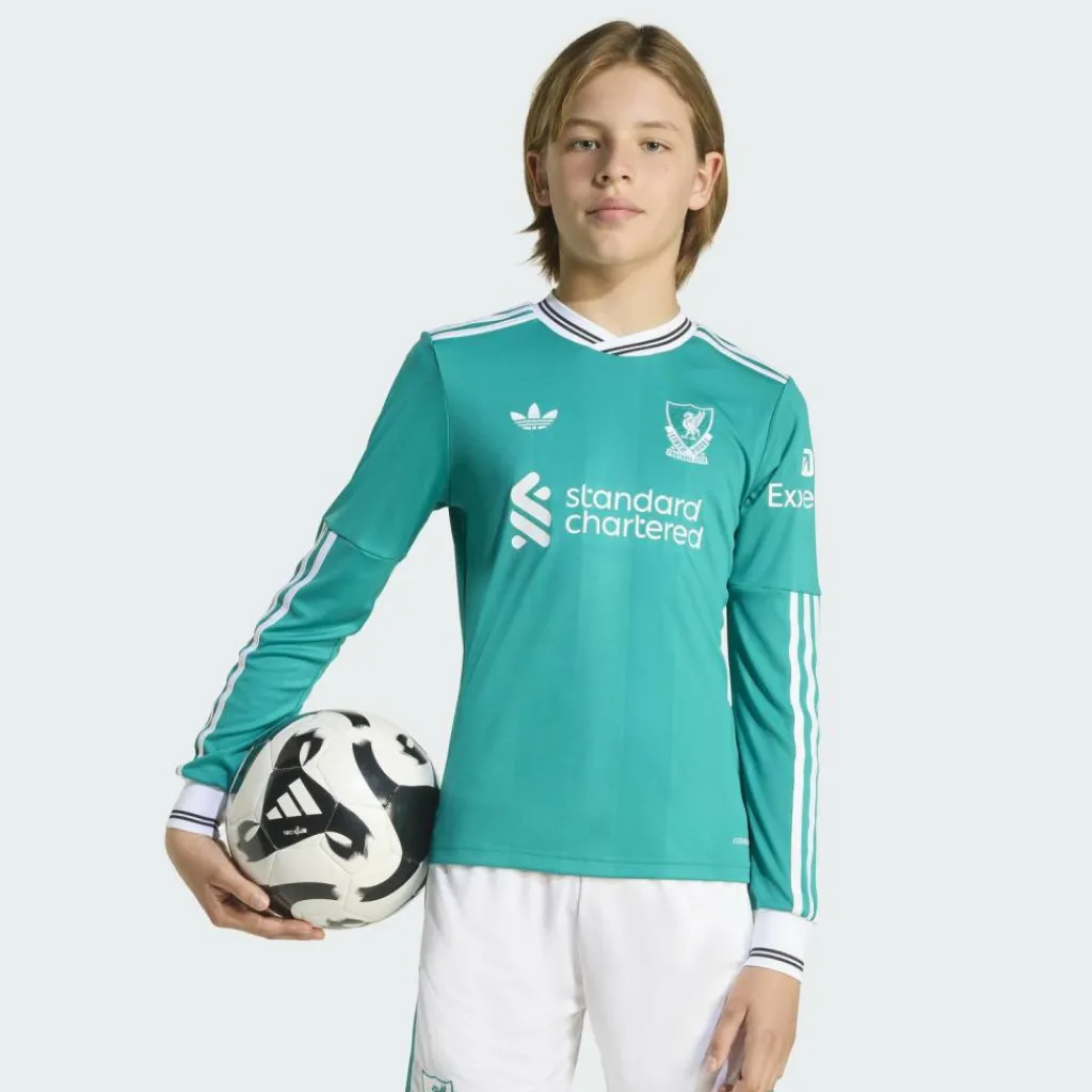 adidas Trikots<· Liverpool FC 25/26 Long Sleeve Kids Sea Green