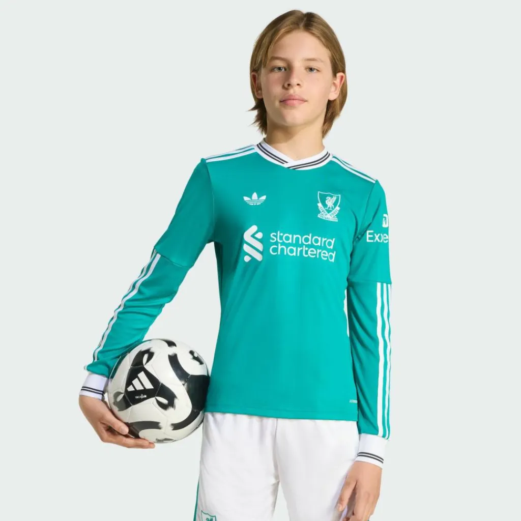 adidas Trikots<· Liverpool FC 25/26 Long Sleeve Kids Sea Green