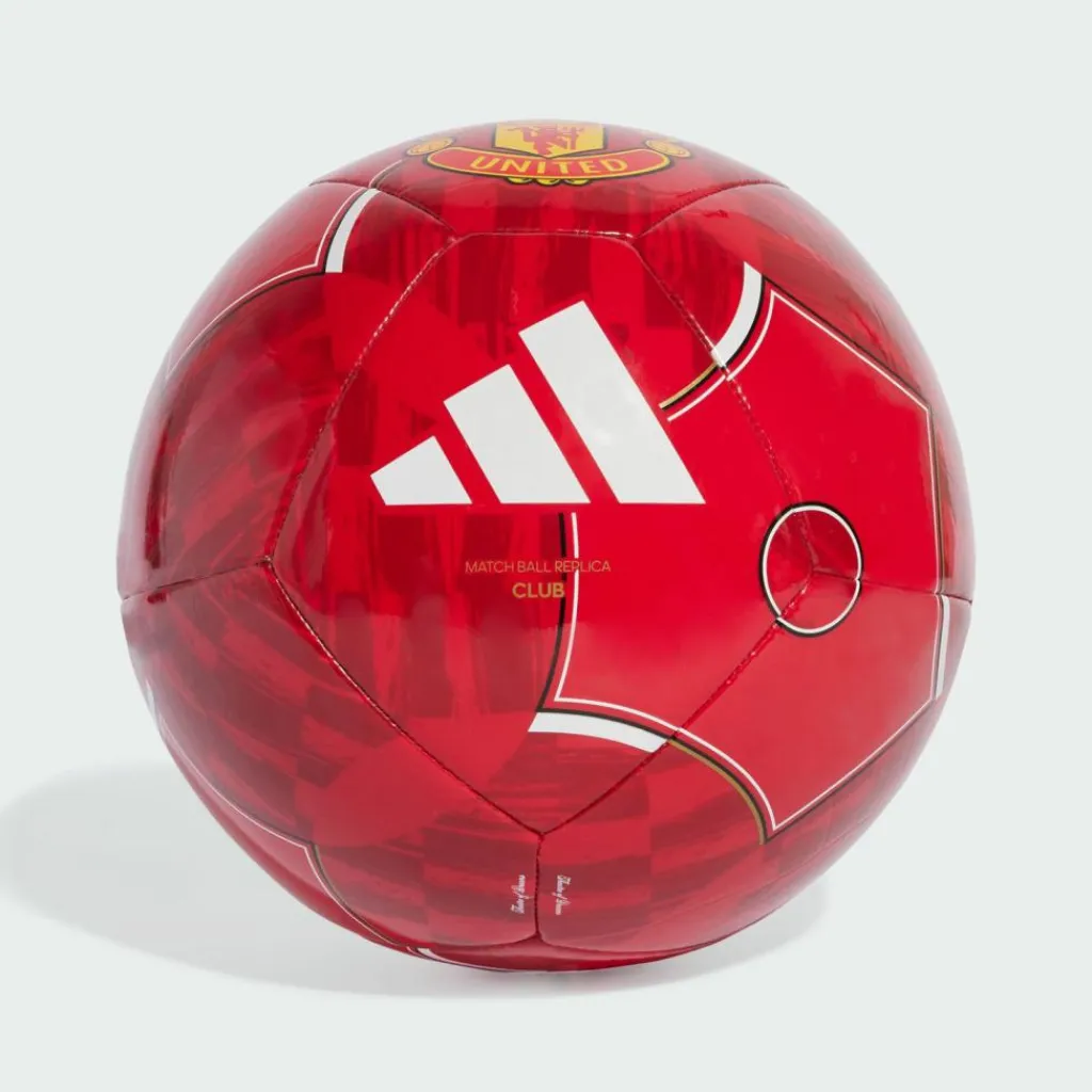 adidas Bälle<· Manchester United Home Club Ball Mufc Red / Active Maroon / Black