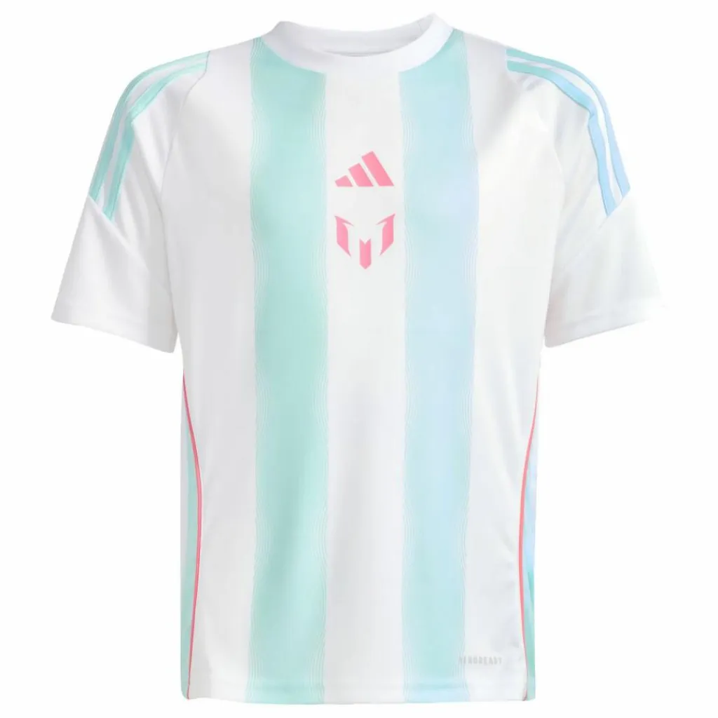 adidas Trikots<· Messi Kids Trainingstrikot White / Semi Flash Aqua