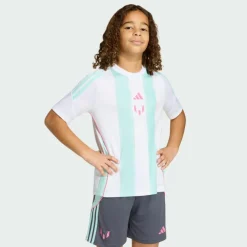 adidas Trikots<· Messi Kids Trainingstrikot White / Semi Flash Aqua