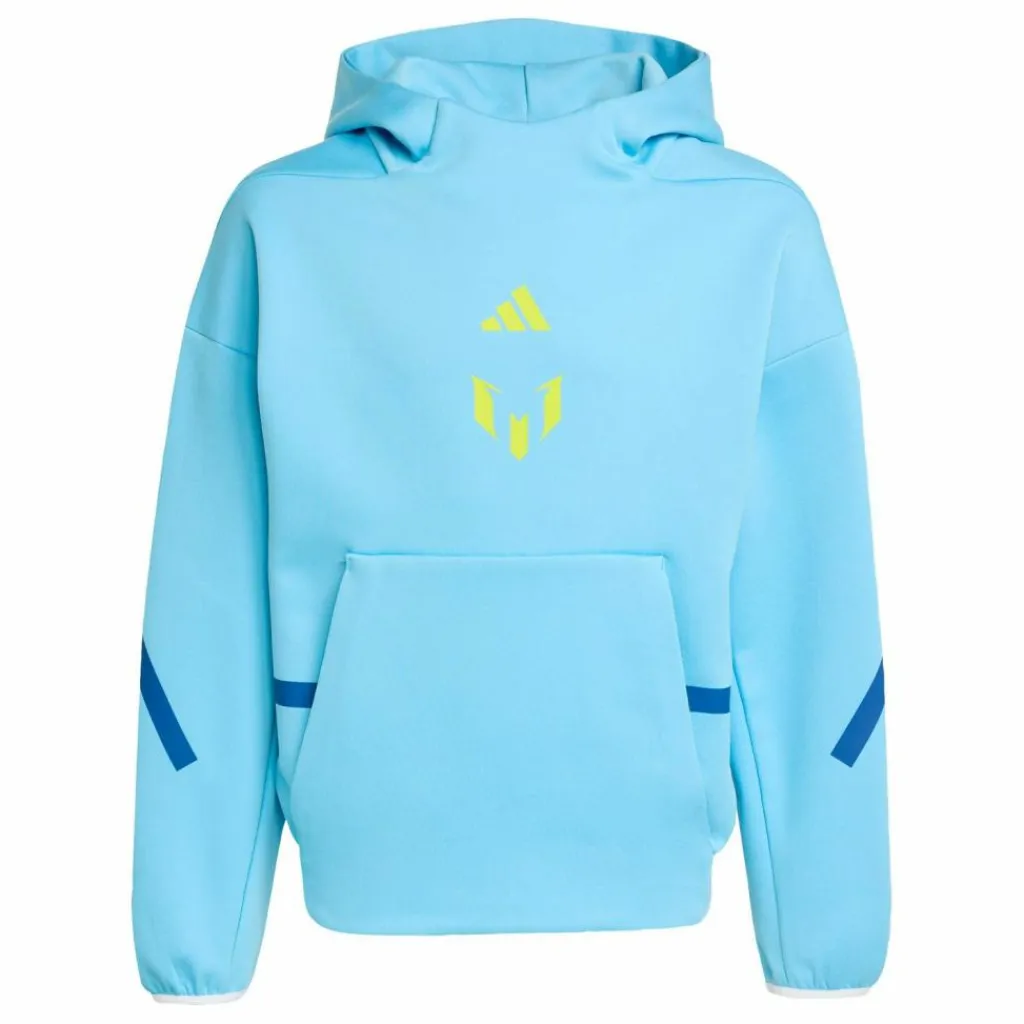 adidas Fußball|Pullover & Sweats<· MESSI ZNE HOODIE KIDS Sweatshirt Semi Blue Burst / Semi Solar Yellow