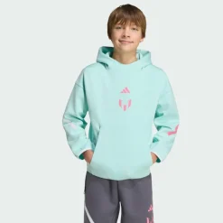 adidas Fußball|Pullover & Sweats<· MESSI ZNE HOODIE KIDS Sweatshirt Semi Flash Aqua