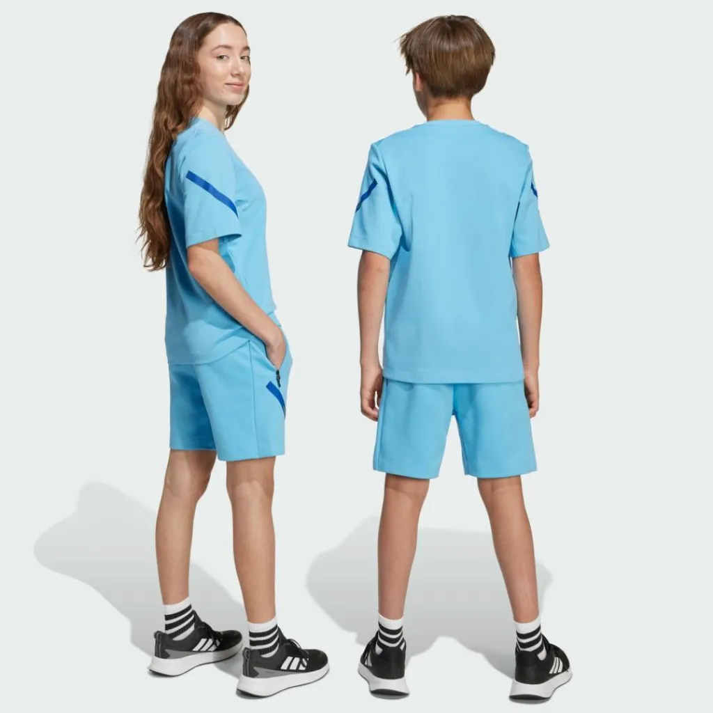 adidas Shorts<· MESSI ZNE SHORTS FÜR KINDER Semi Blue Burst / Semi Solar Yellow