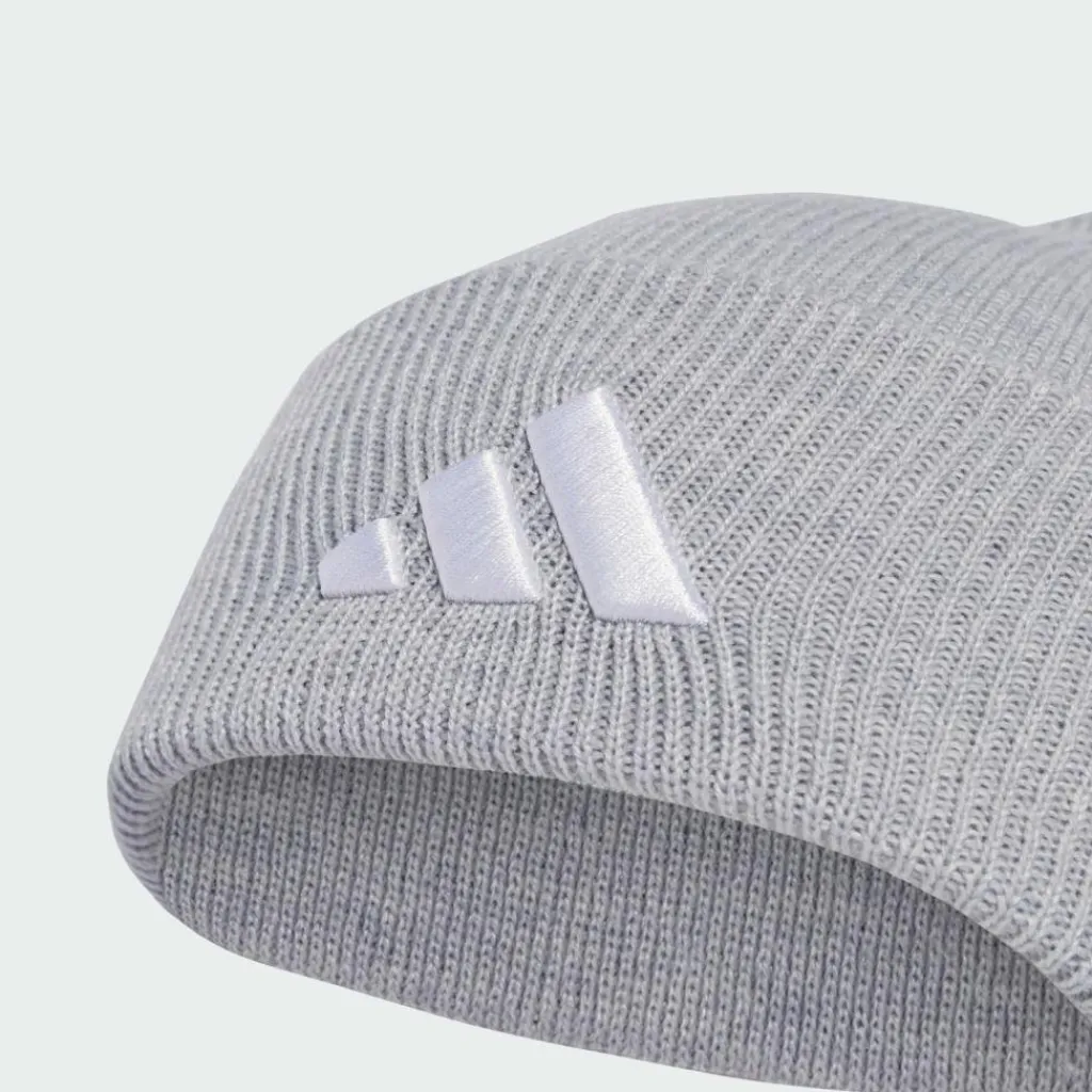 adidas Skateboarding<· New Logo Beanie Cuff Light Grey Heather / White