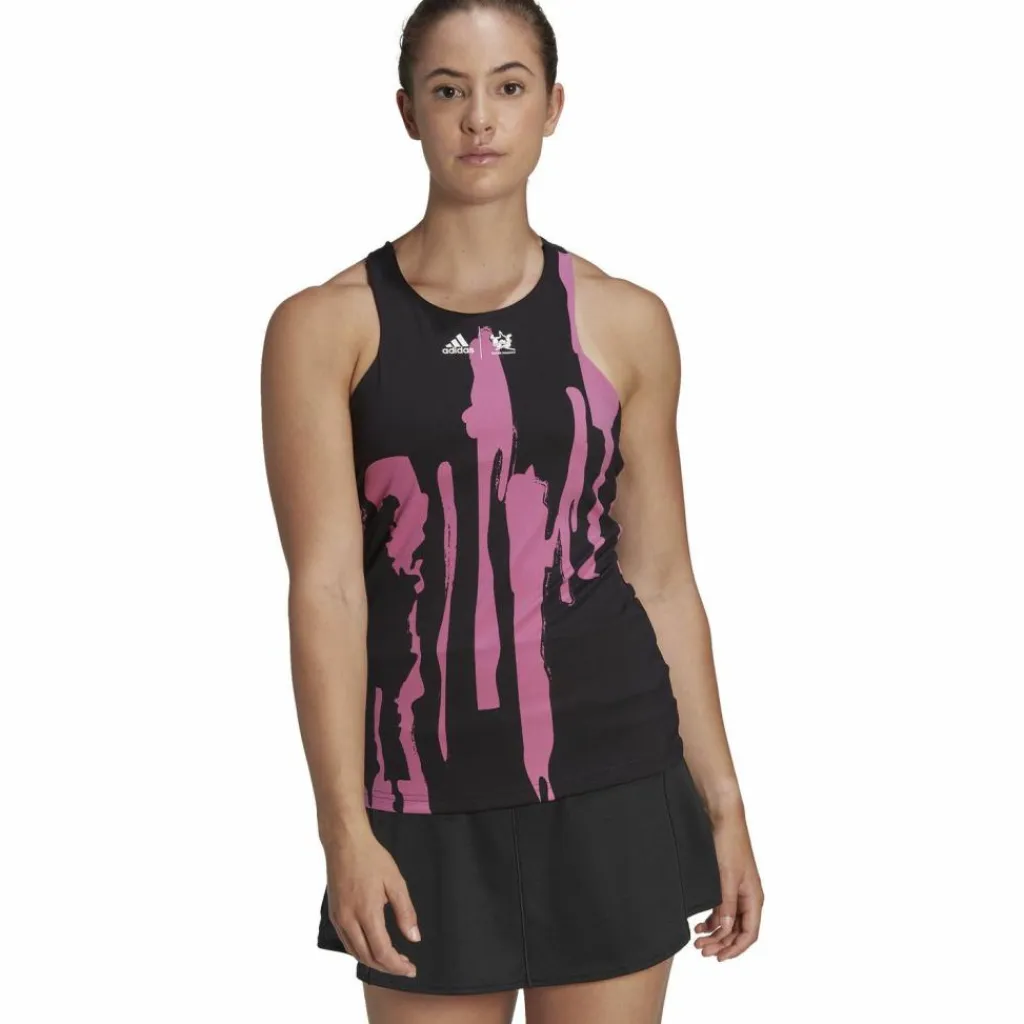 adidas Tennis|Tops & Tanks<· NewYork Thebe Magugu black-semi pulse lilac