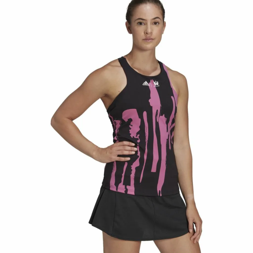 adidas Tennis|Tops & Tanks<· NewYork Thebe Magugu black-semi pulse lilac