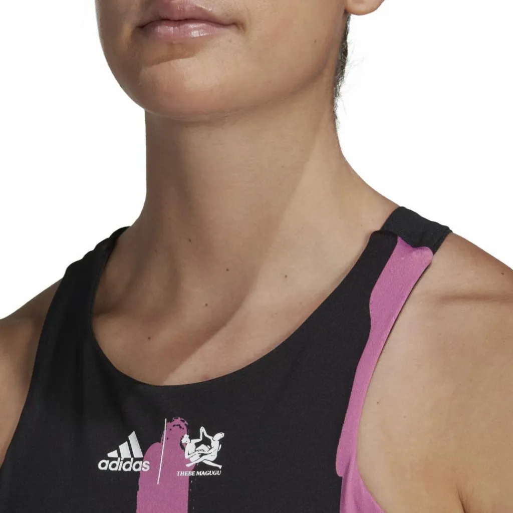 adidas Tennis|Tops & Tanks<· NewYork Thebe Magugu black-semi pulse lilac